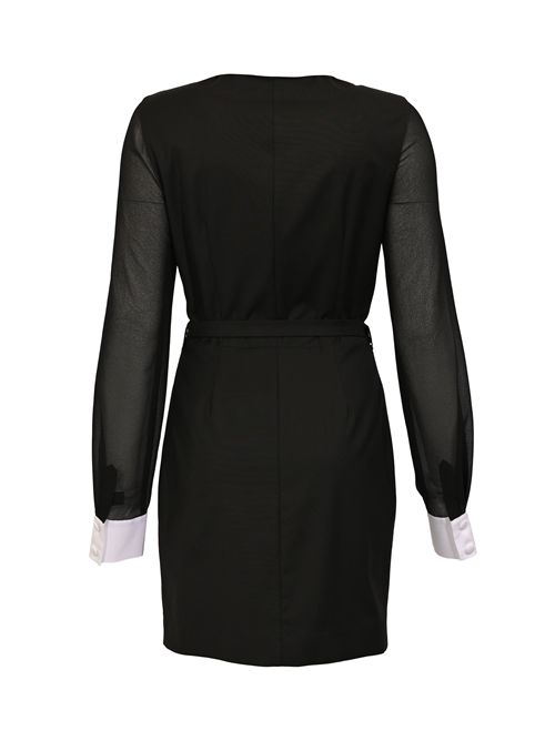 Abito in misto lana e georgette BLUGIRL | RF5244 T207A22222